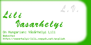 lili vasarhelyi business card