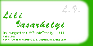 lili vasarhelyi business card